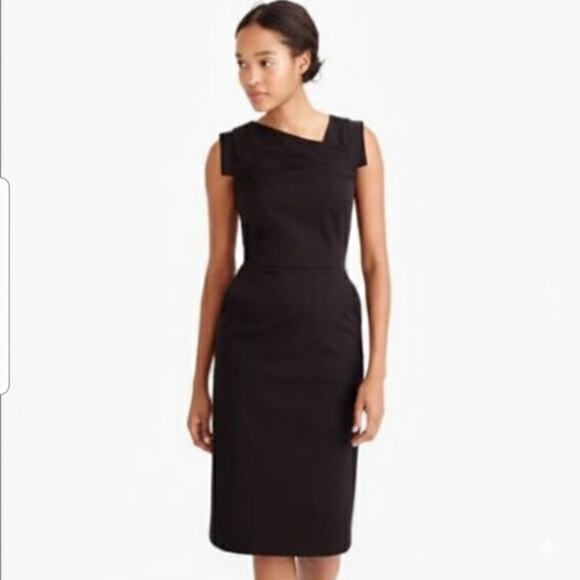 J.Crew · 12 · Promotion Dress Sheath · Cotton Viscose Blend · Black Pockets - Picture 1 of 8